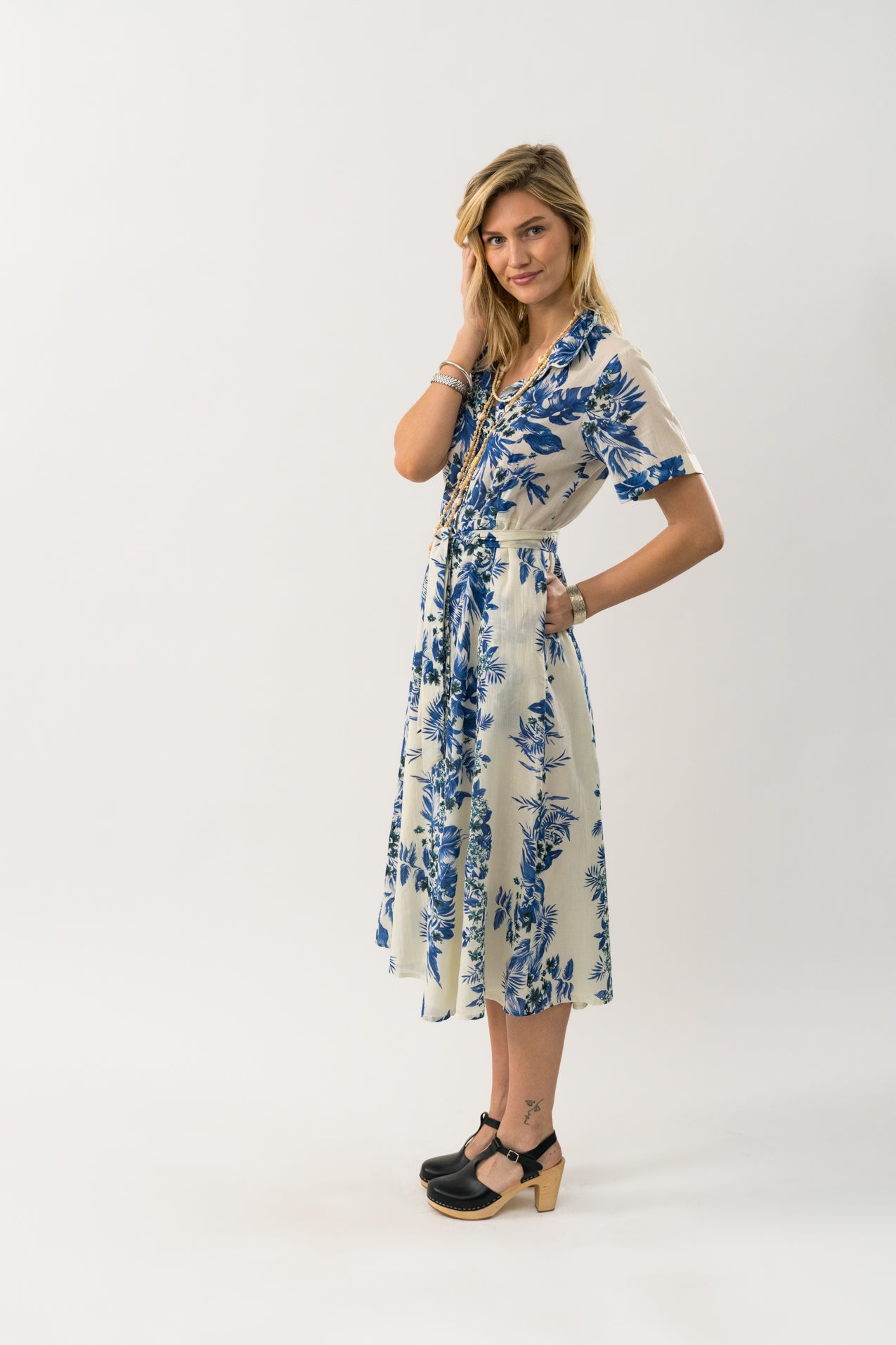Blue Blake floral Maxi Dress Lolly's Laundry