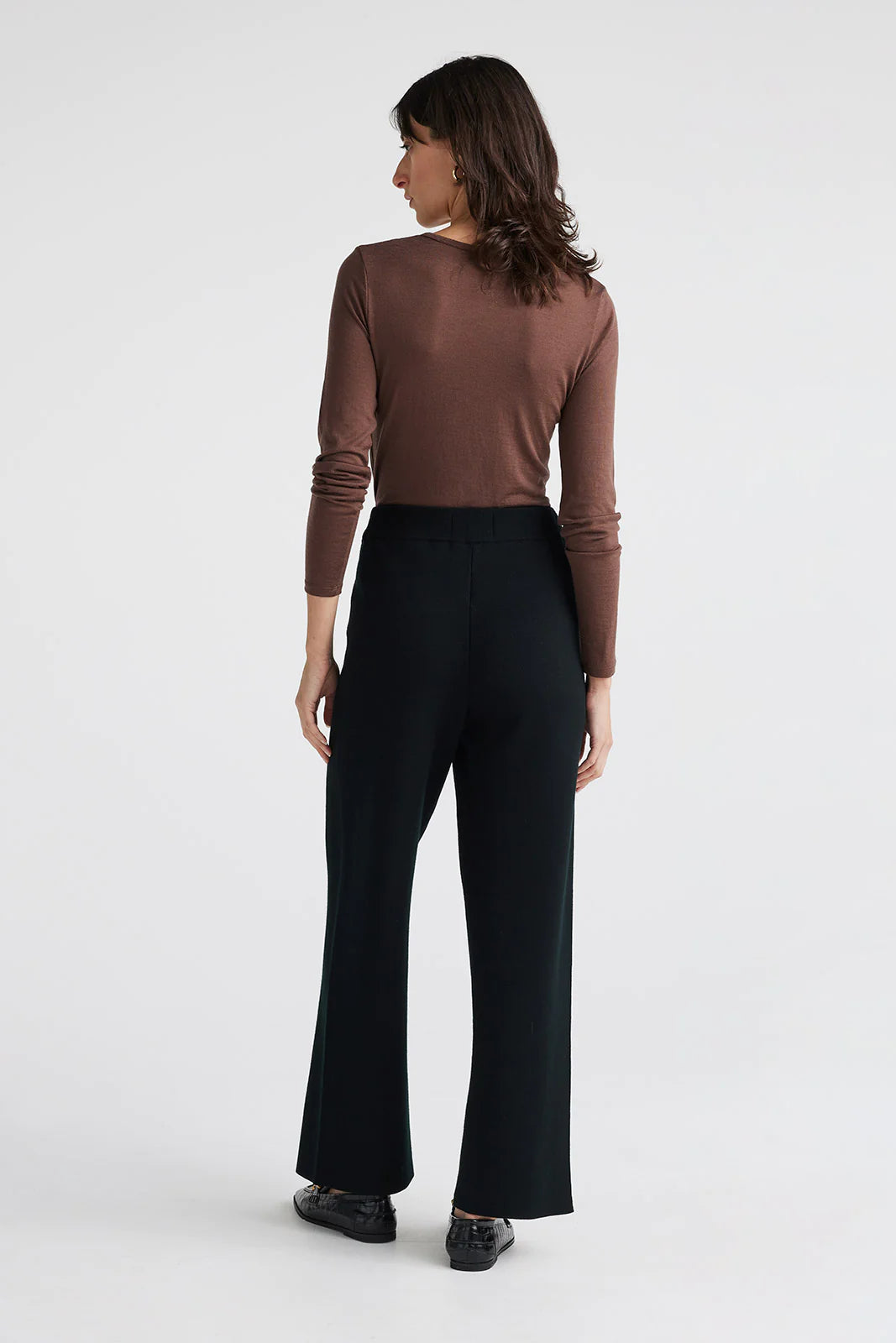 Crew Merino Tee in Espresso or Sand Dune