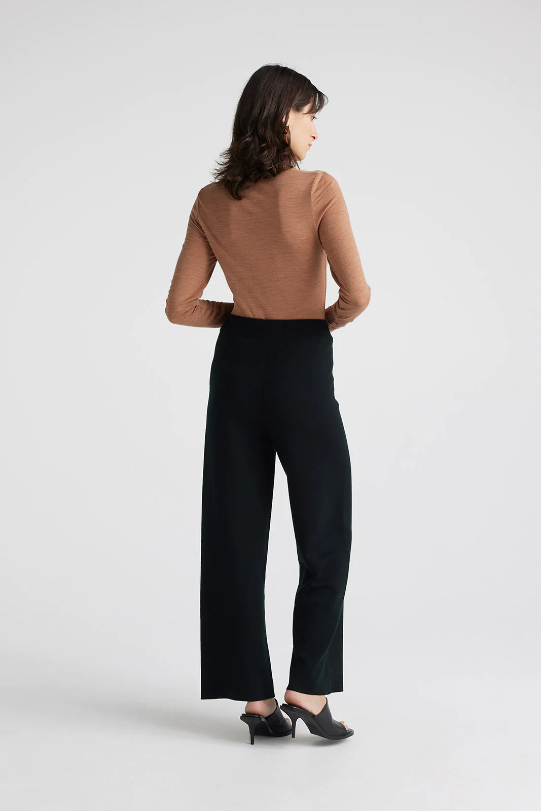 Crew Merino Tee in Espresso or Sand Dune