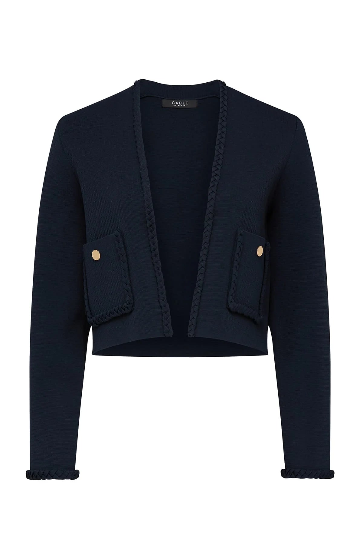 Riviera Crepe Jacket in Navy