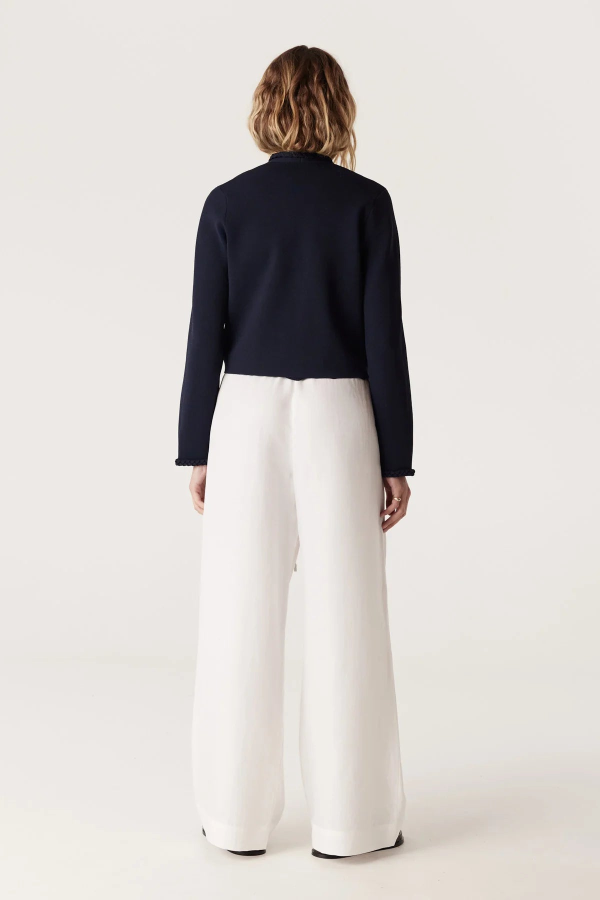Riviera Crepe Jacket in Navy