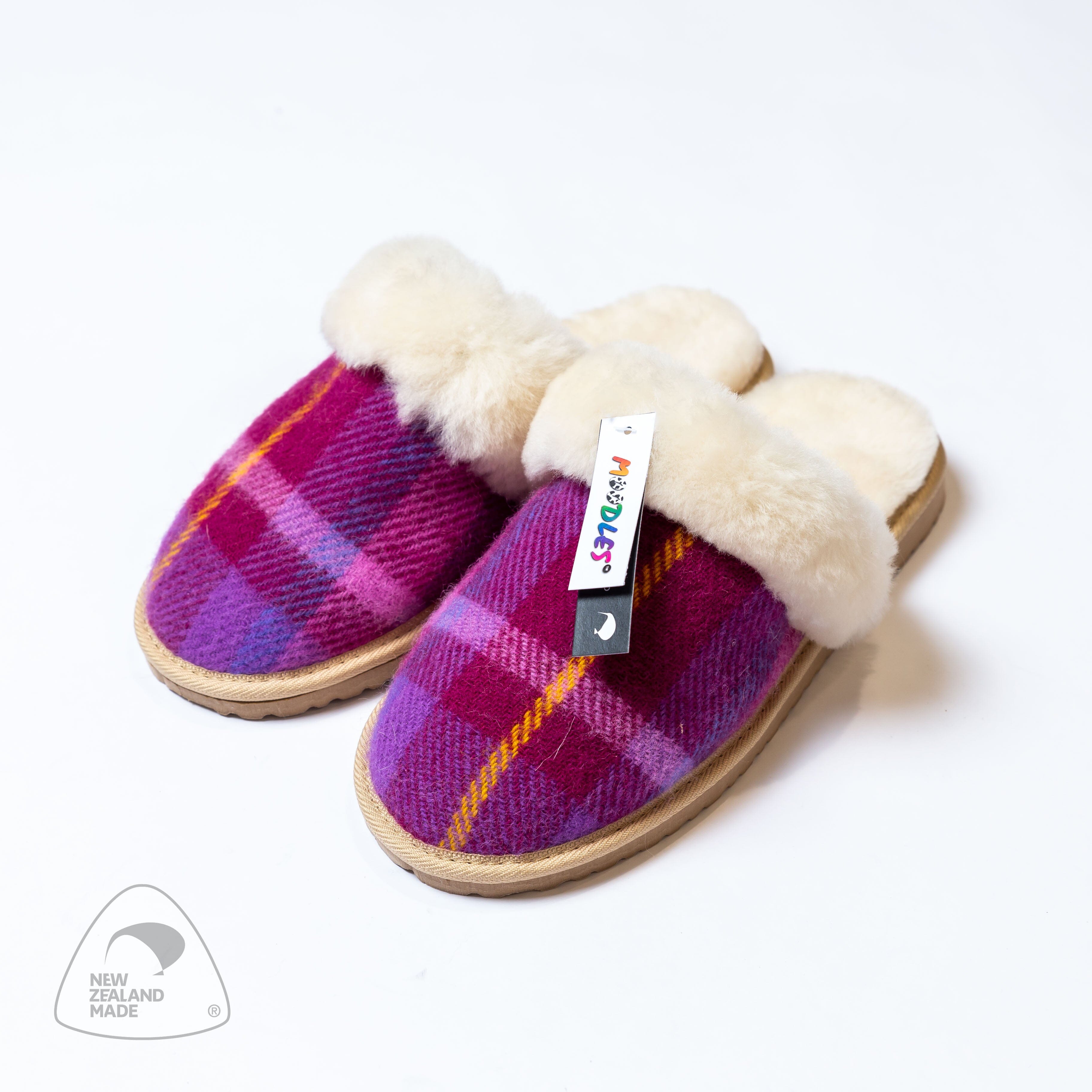 Furmoo be divine tartan slippers