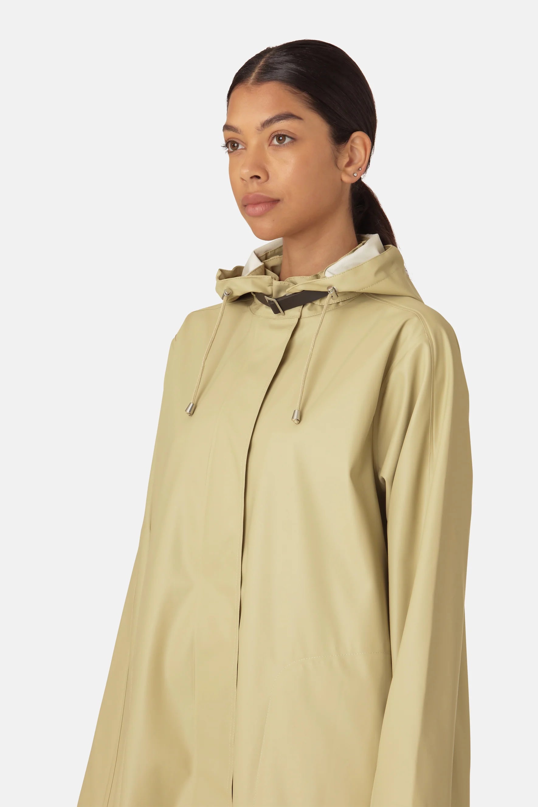 Light Detachable Hood Coat in Olive/Grass or Cyber Yellow