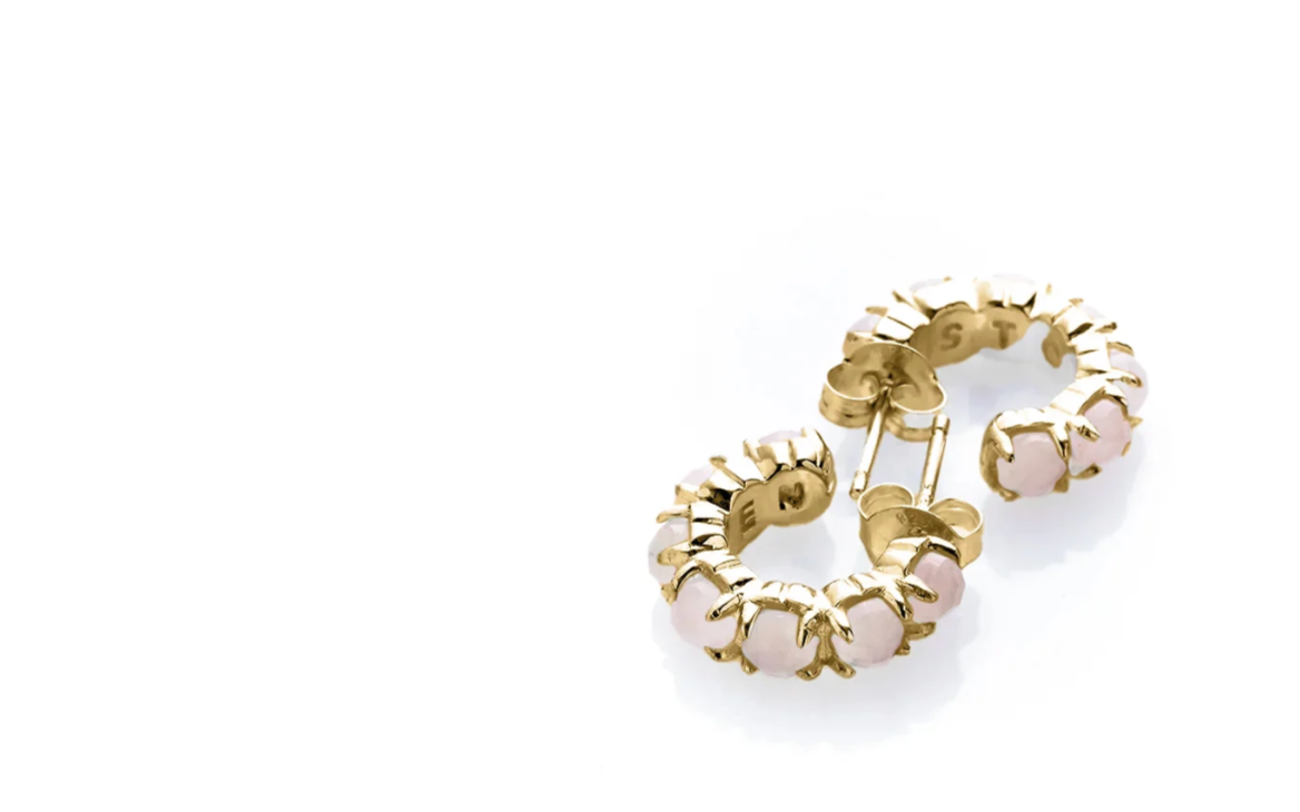 Stolen Girlfriends halo gold cluster earrings
