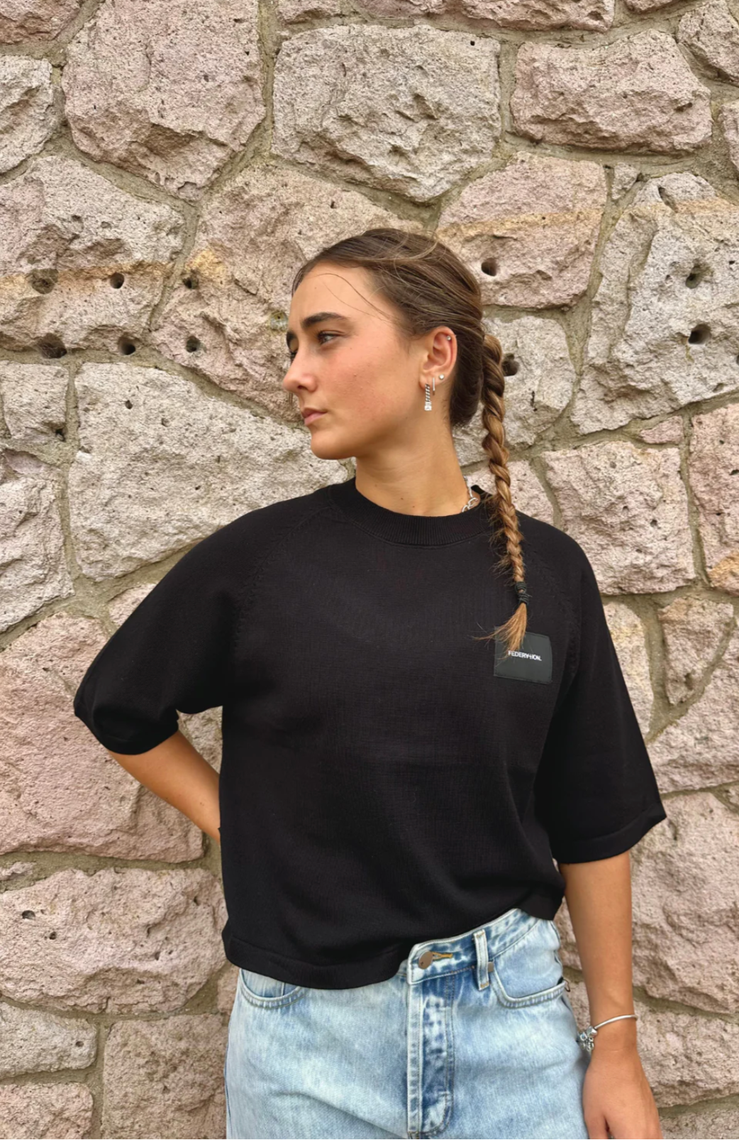Badge Knit Top Federation