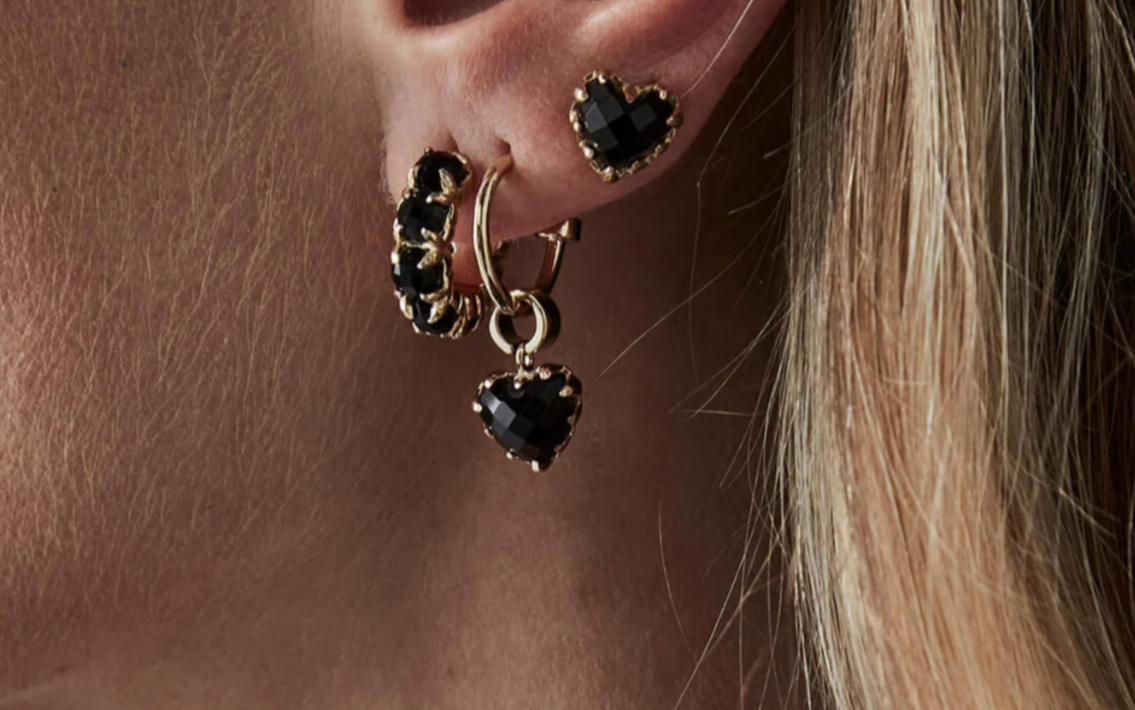 Stolen Girlfriends halo gold cluster earrings