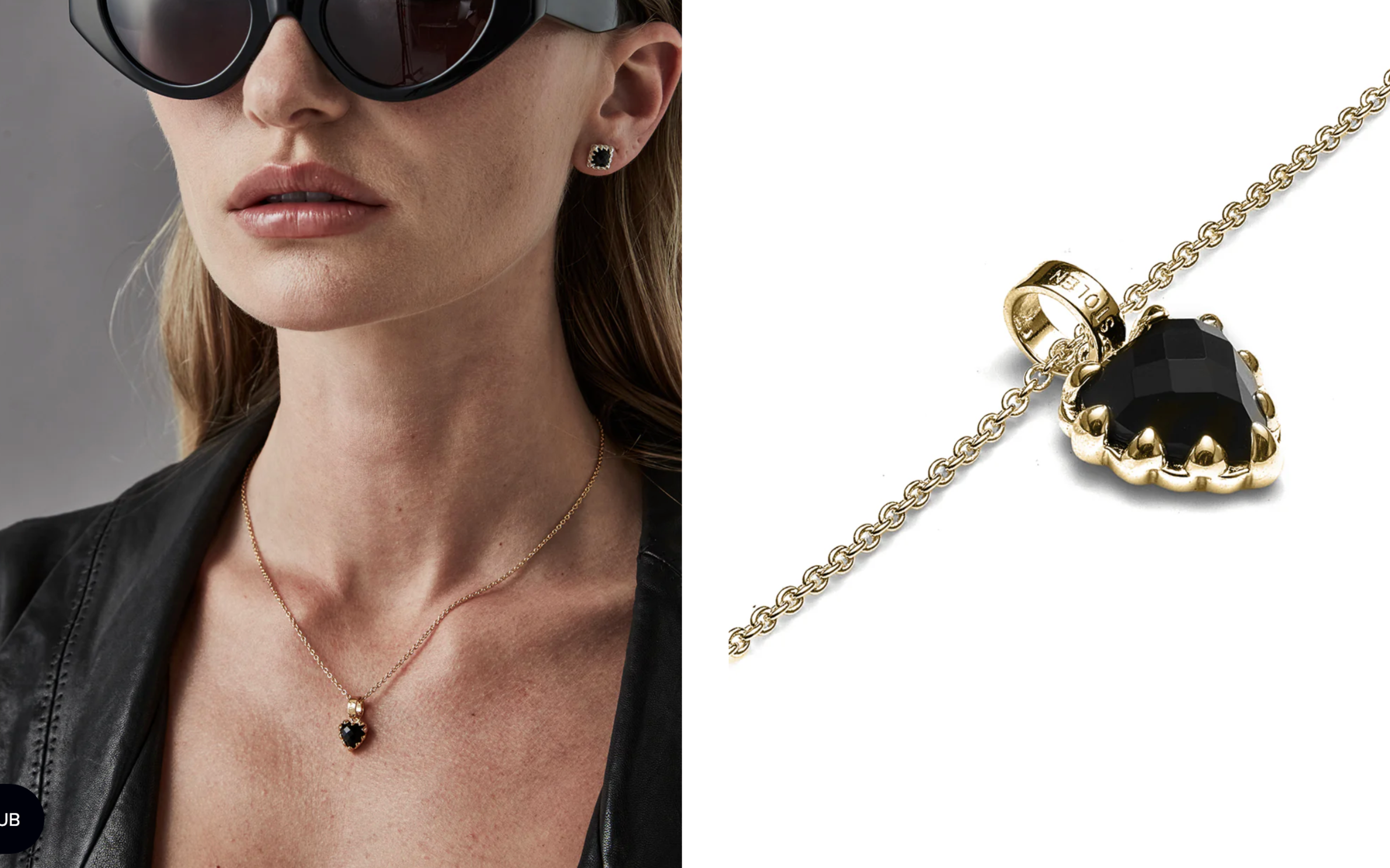 Stolen Girlfriends mini love claw necklace 18k gold plated