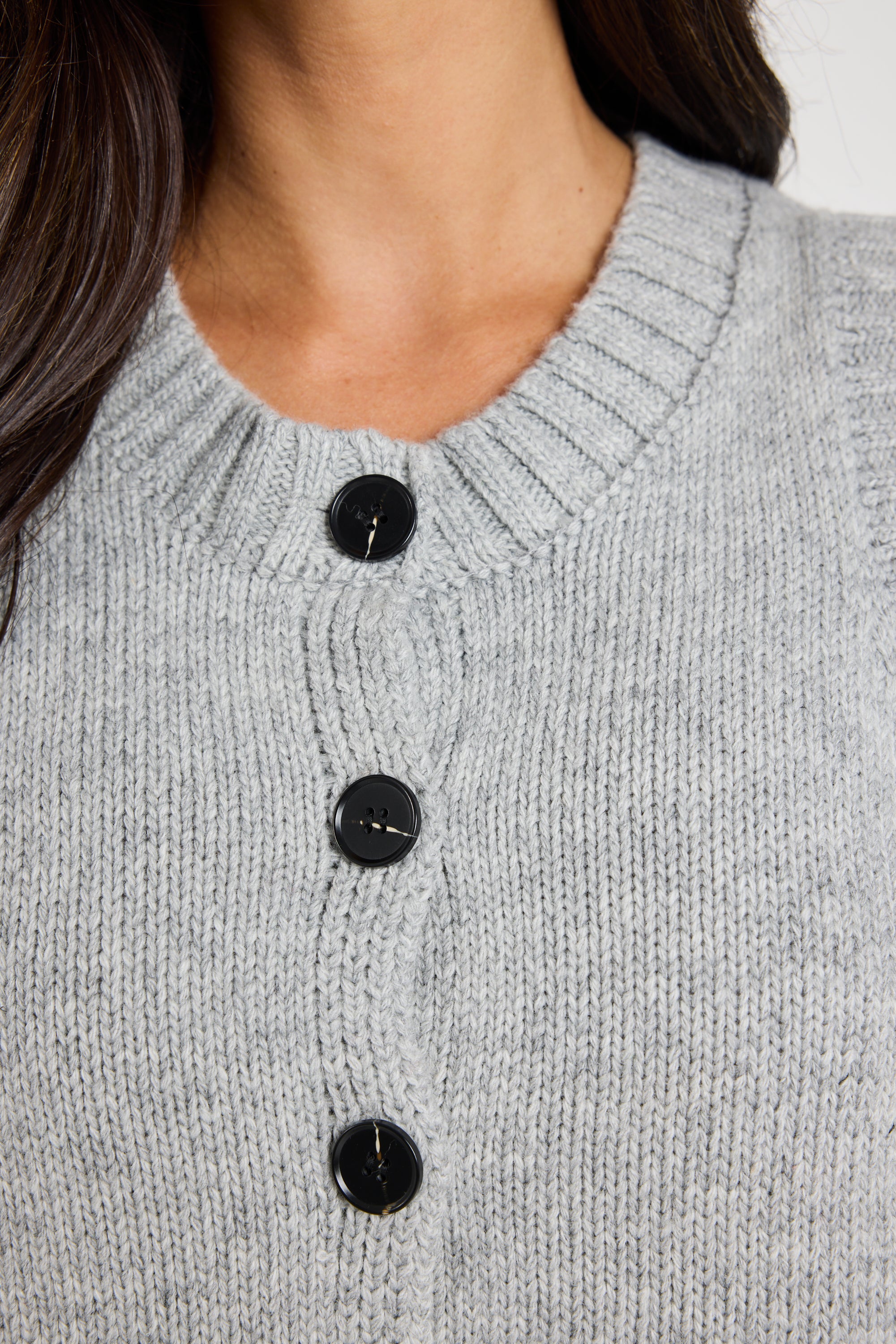 Stamp Grey Marle crewneck vest top