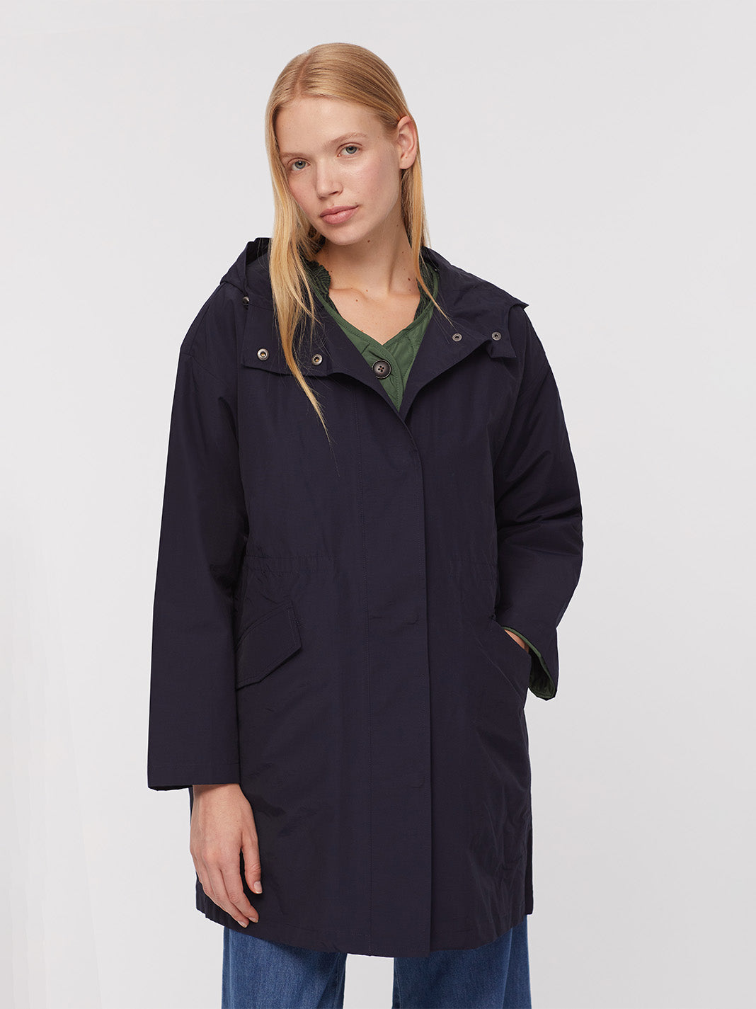 Detachable Parka in Navy or Forest