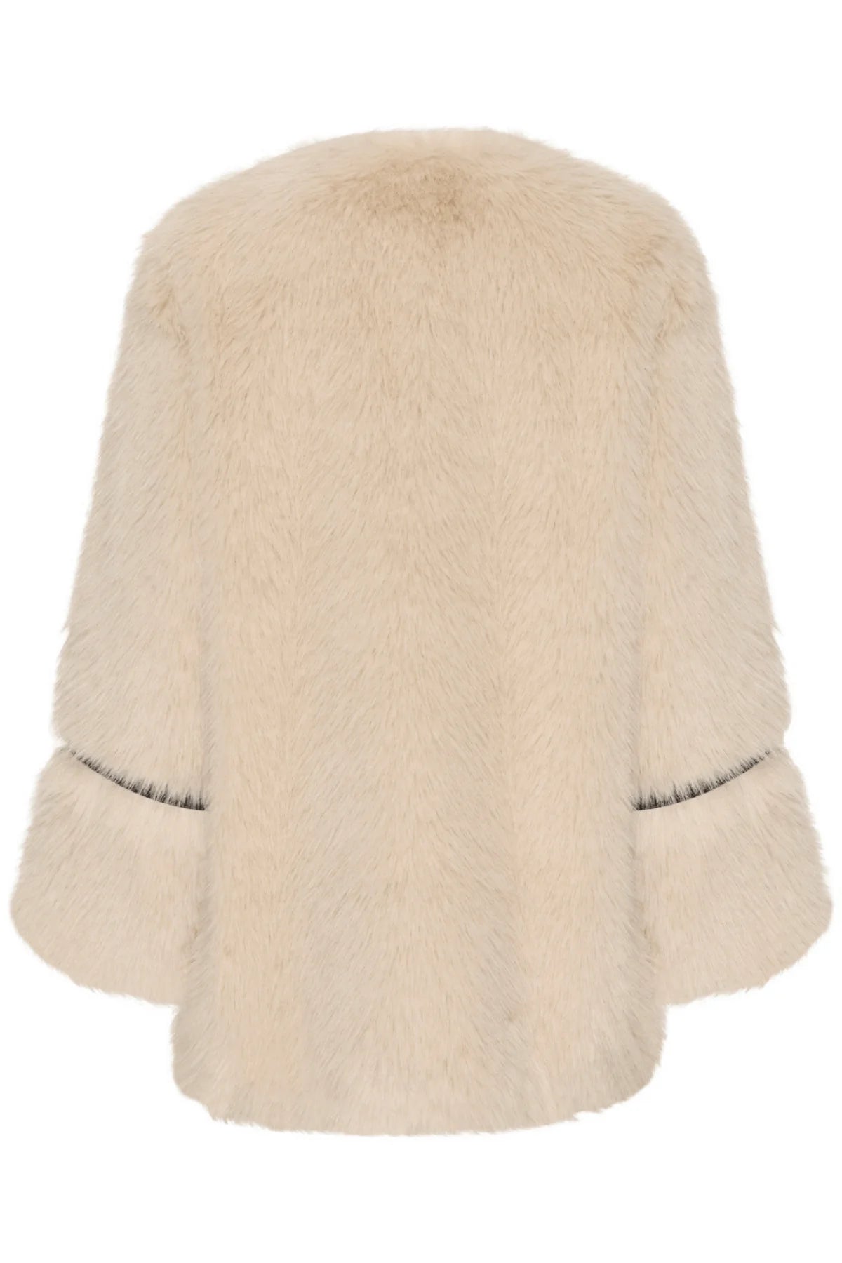 Pearly Fur Coat in Silver Cloud