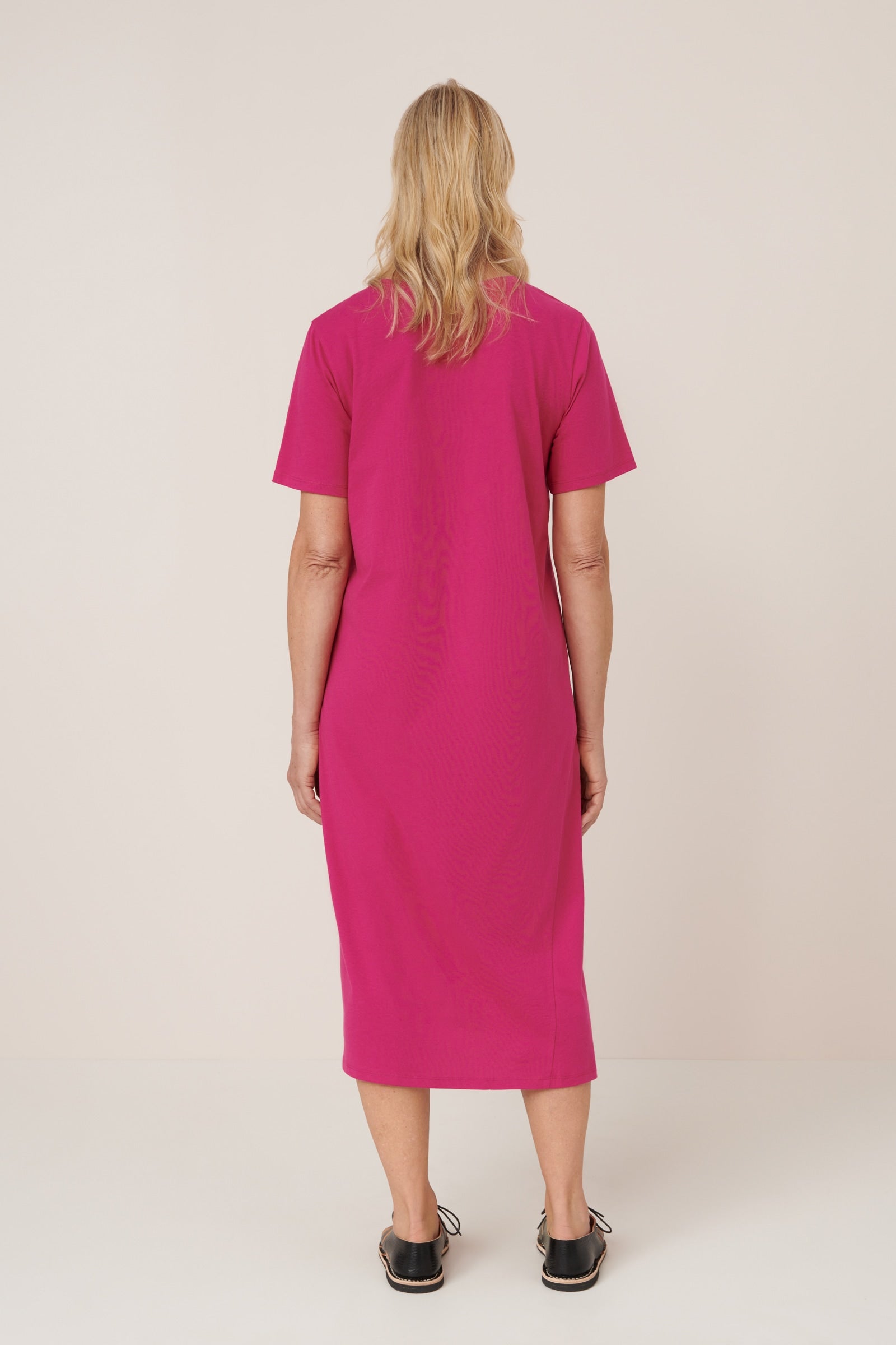 Light Tee Dress Magenta