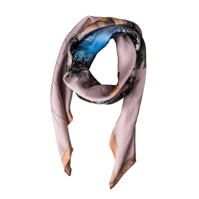 Fabula Large Silk Square in Blush or Sky