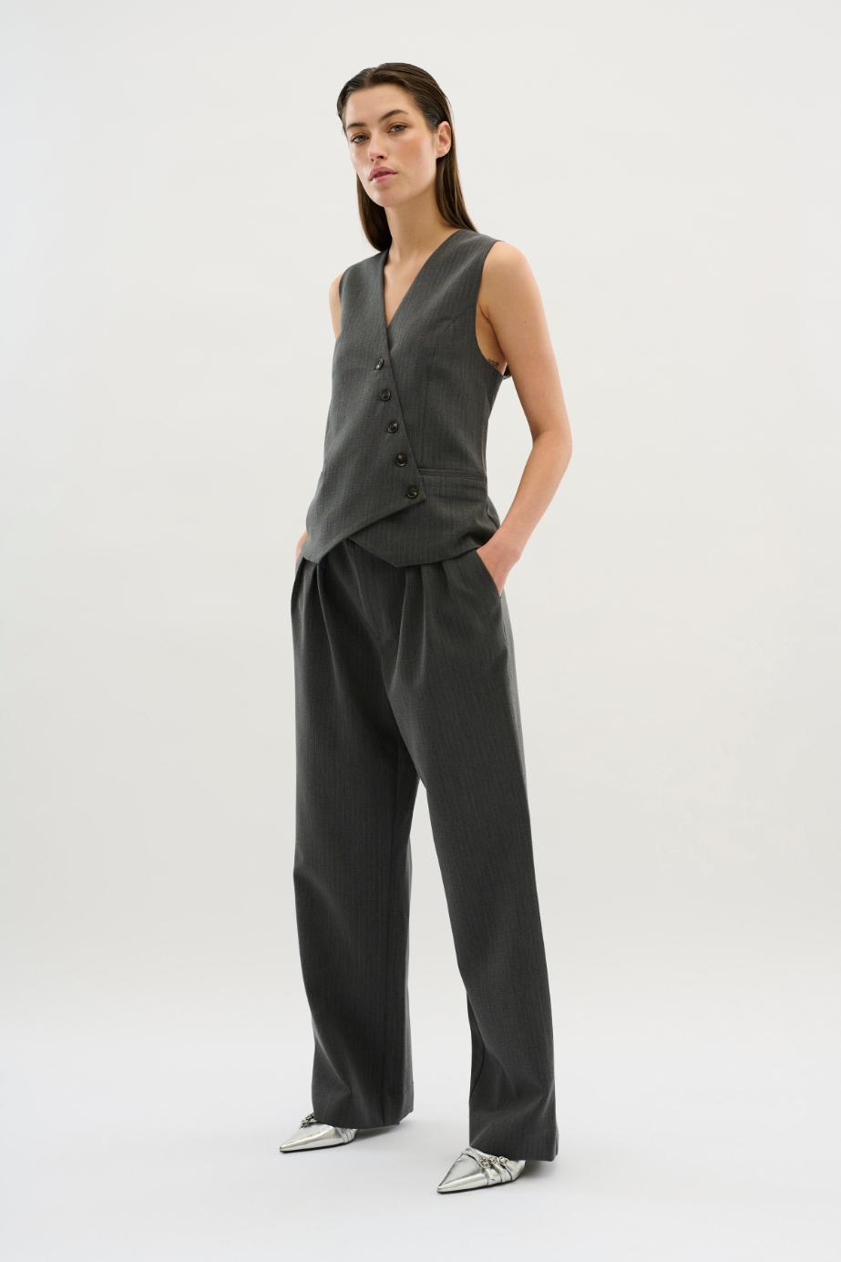 Waistcoat in Grey Melange