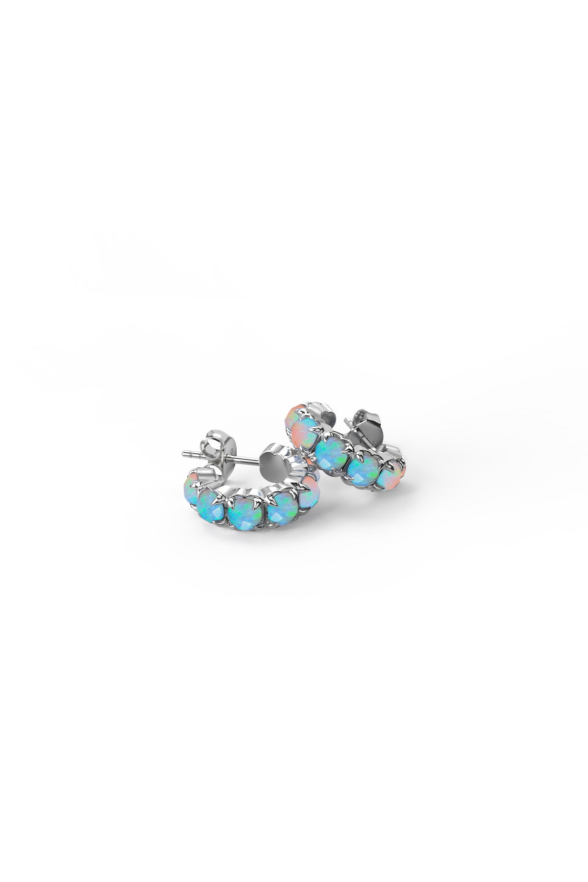 Stolen Girlfriend Halo cluster earrings opal