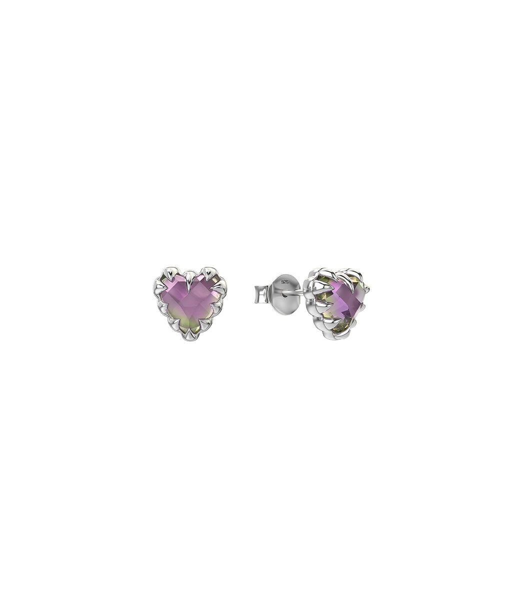 Love Claw Earrings Mystic Quartz