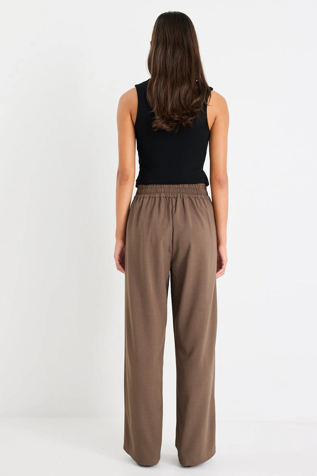 Instinctive Chocolate Twill Wideleg Pant