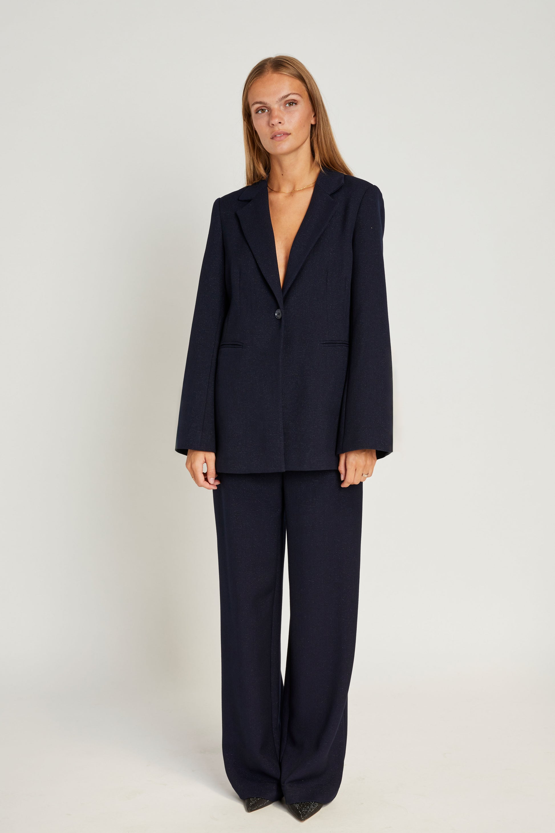 Melina Blazer in Dark Blue Shimmer