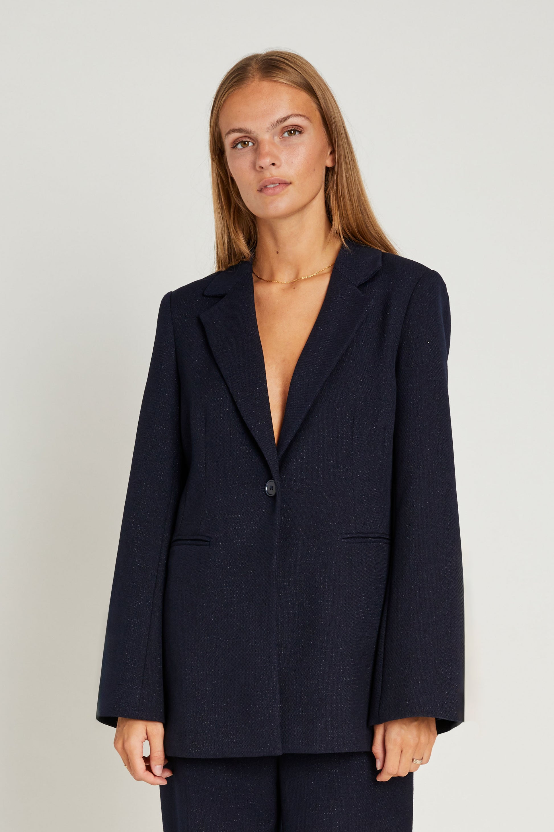 Melina Blazer in Dark Blue Shimmer