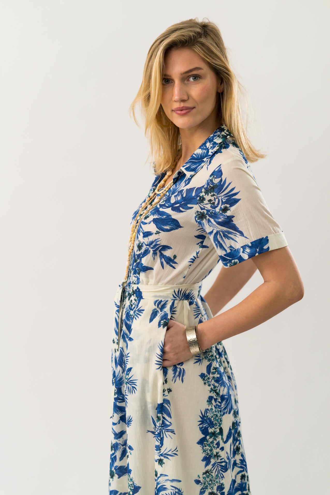 Blue Blake floral Maxi Dress Lolly's Laundry