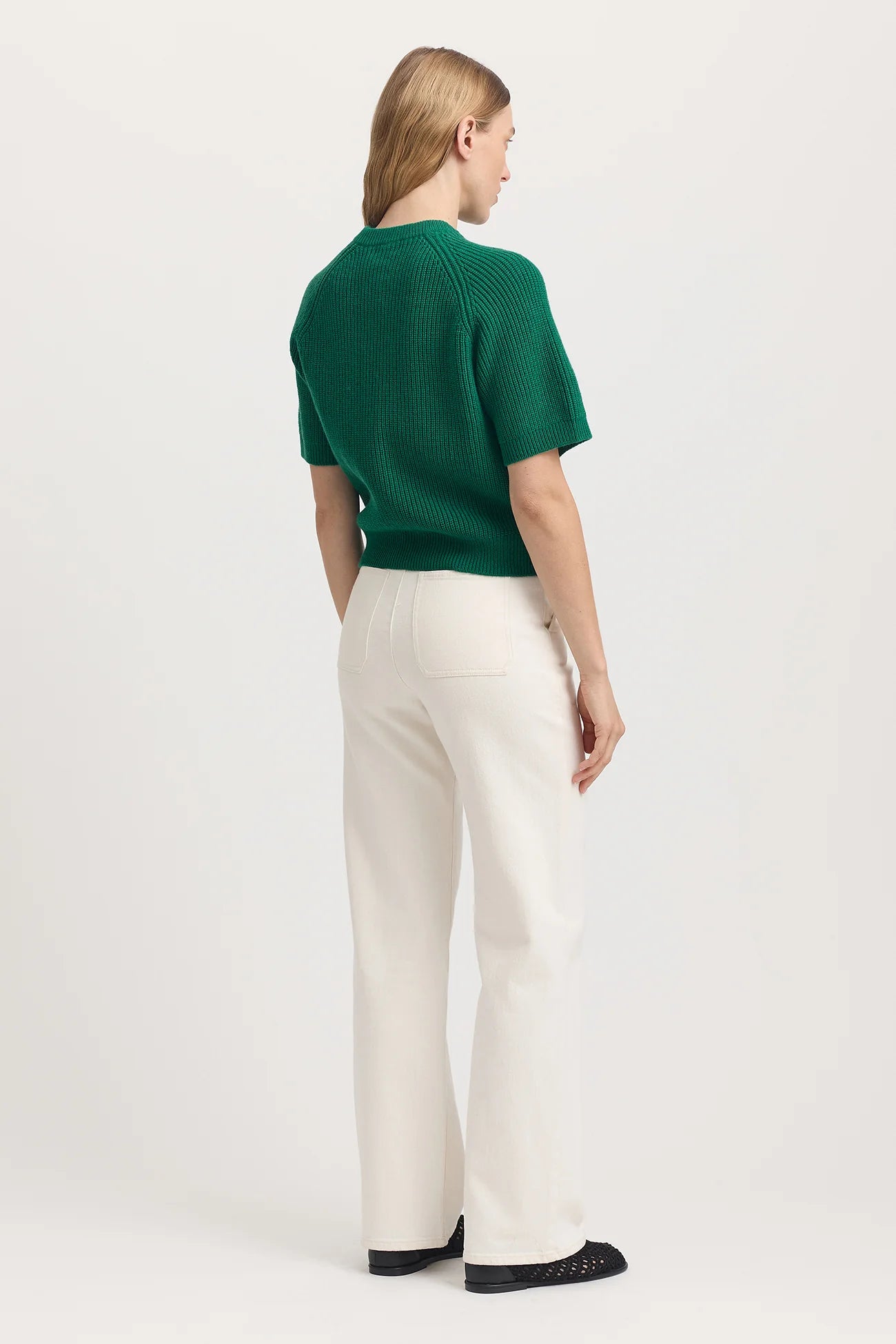 Short Sleeve Cardigan in Lush Green