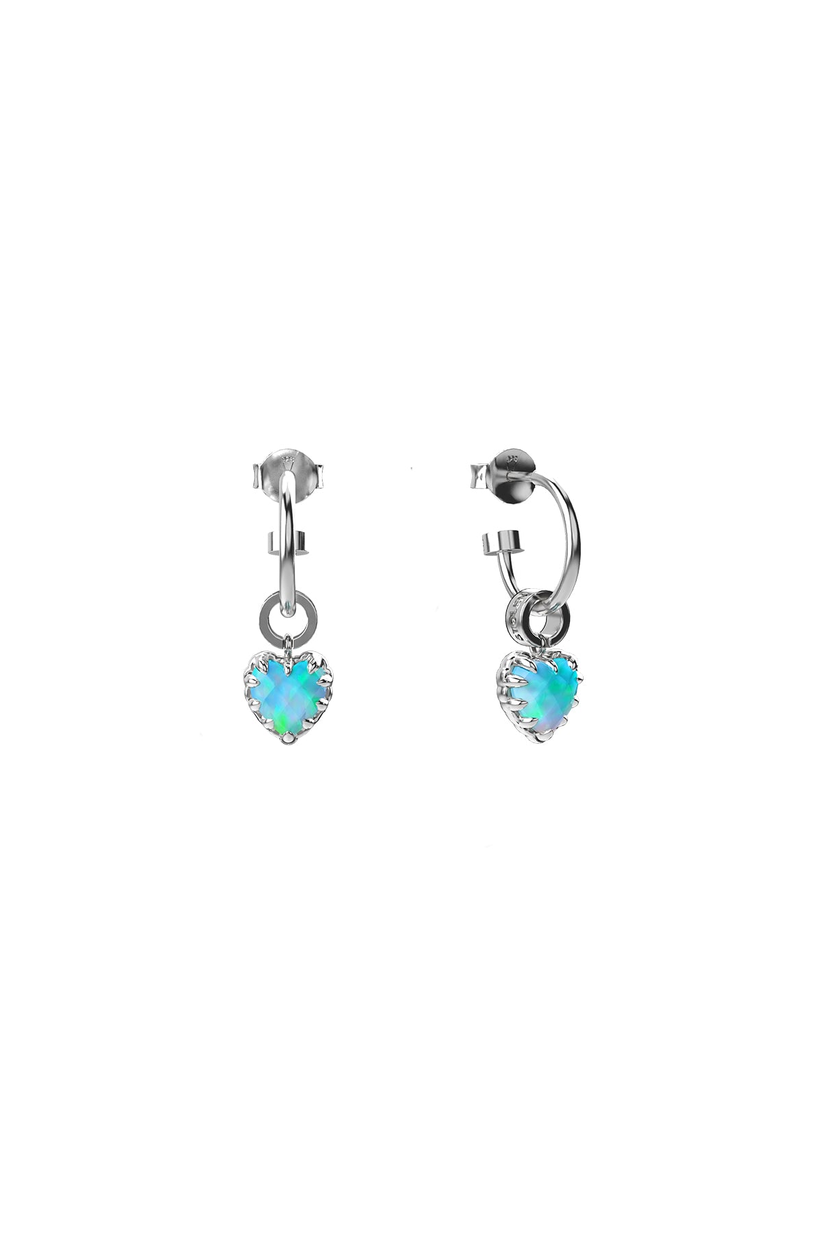 Stolen Girlfriend Love anchor earrings opal