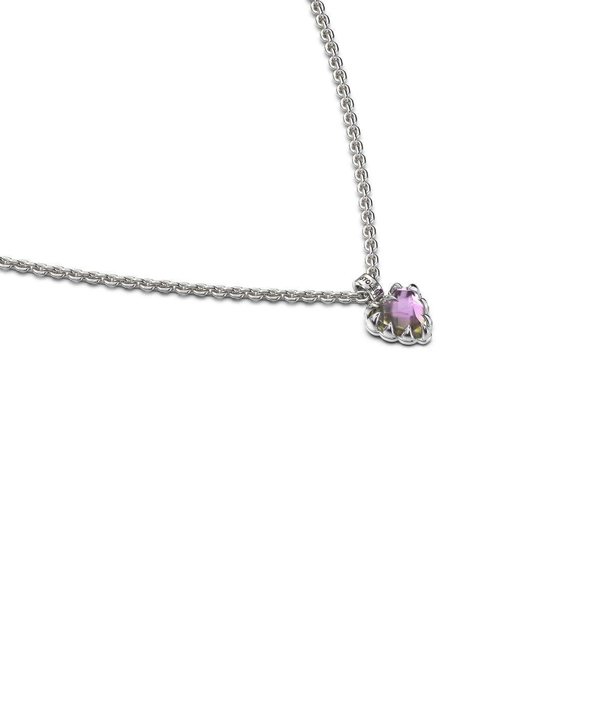 Mini Love Claw Necklace Mystic Quartz