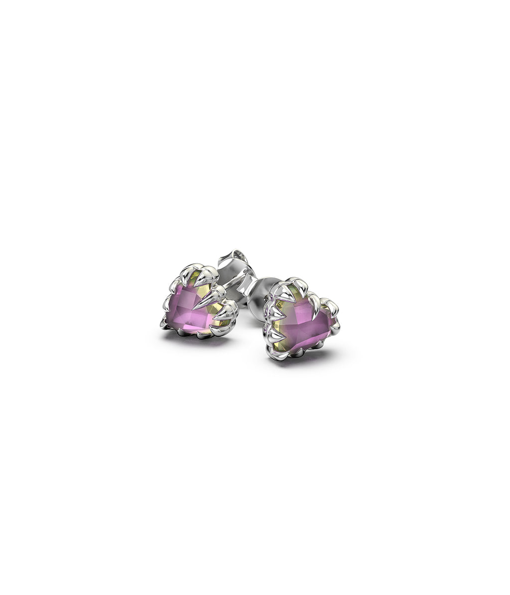 Love Claw Earrings Mystic Quartz