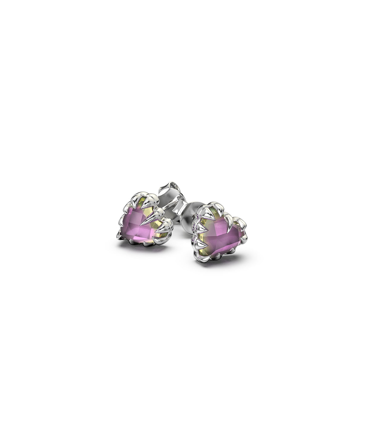Love Claw Earrings Mystic Quartz