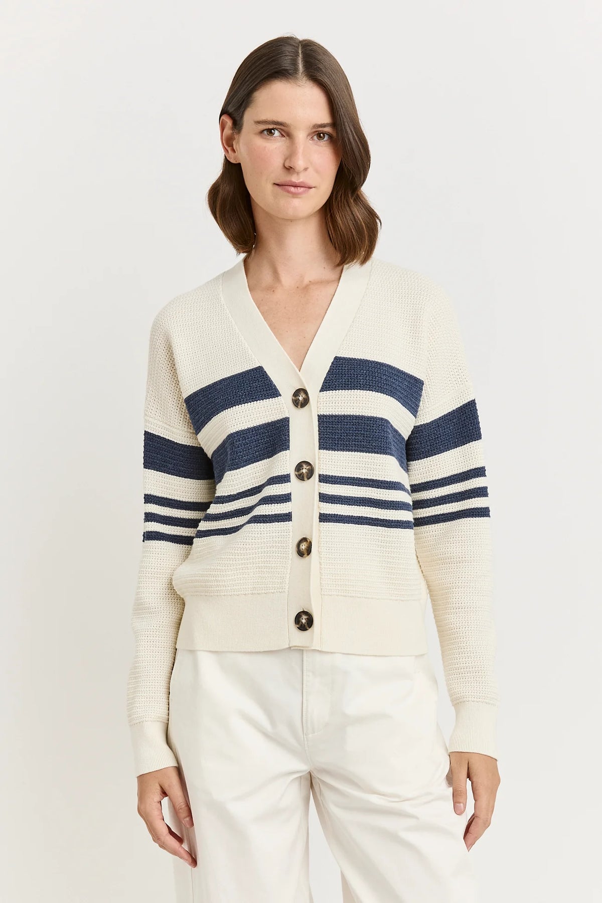 Grain Stitch V Cardigan - Toorallie
