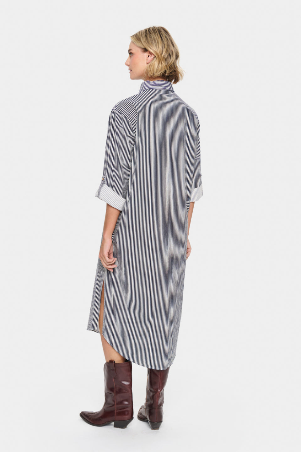 Zalinda Stripe Shirt Dress