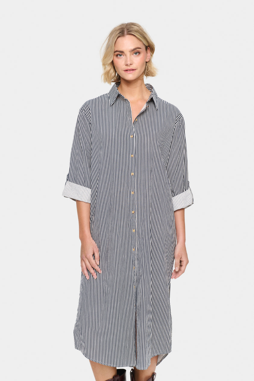 Zalinda Stripe Shirt Dress