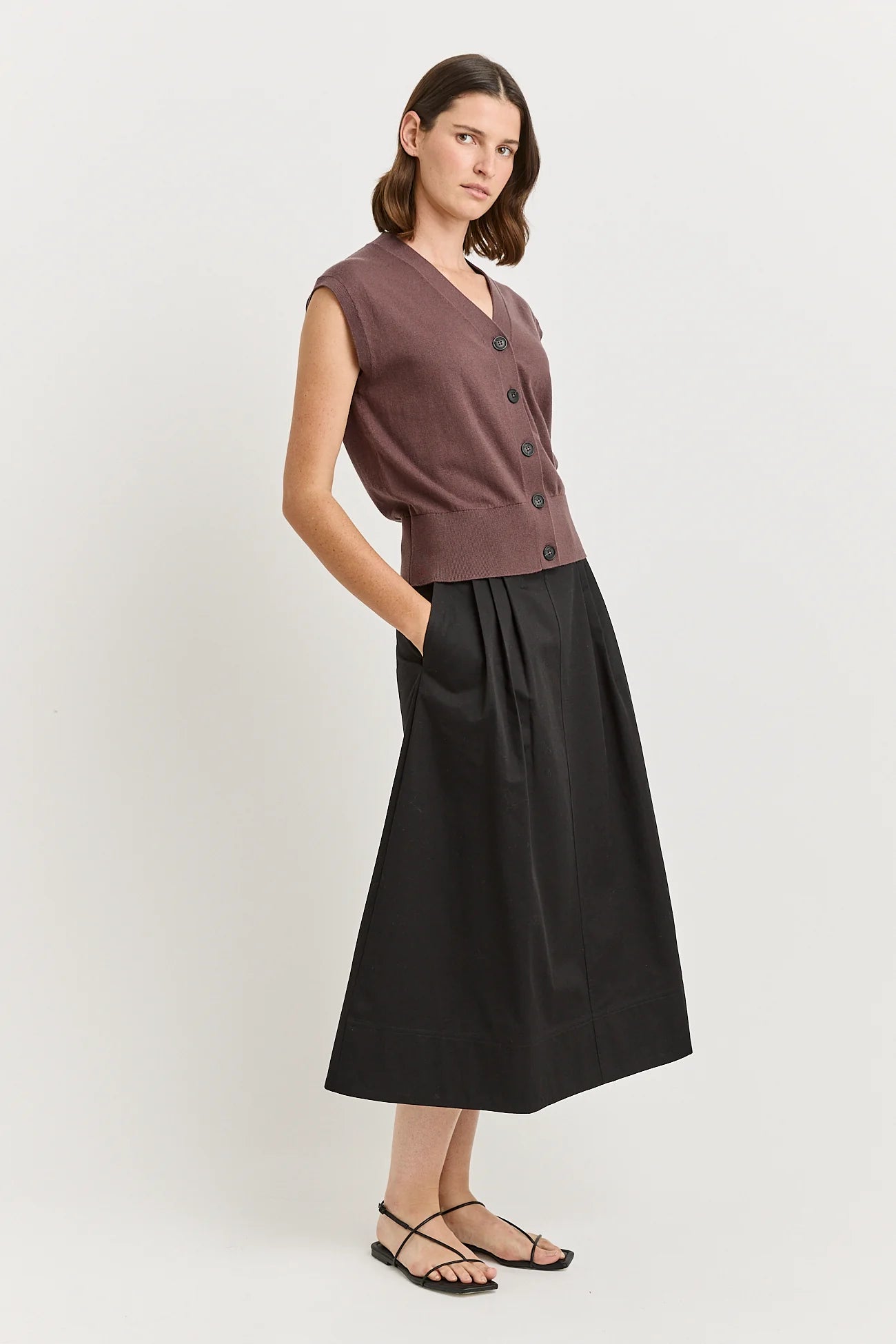Relaxed Button Tank - Toorallie