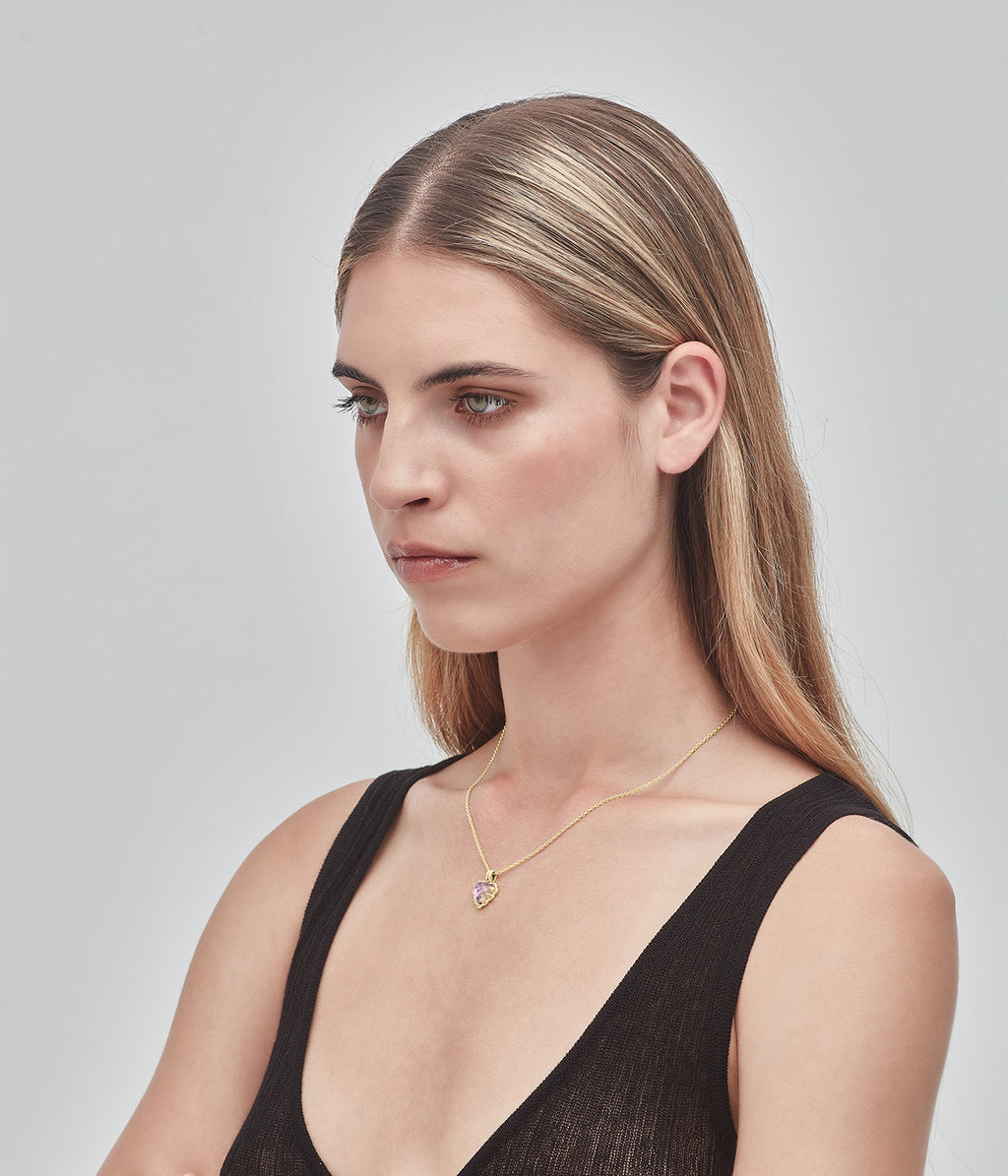 Love Claw Mystic Quartz Necklace Gold Stolen Girlfriends