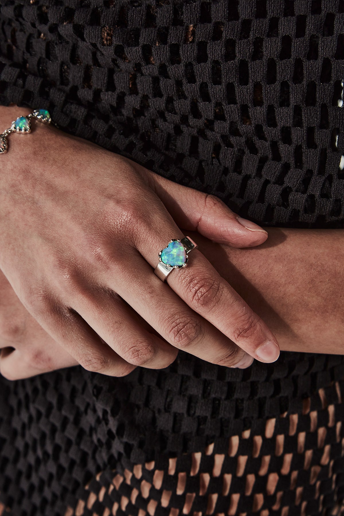 Stolen Girlfriend Love claw ring opal