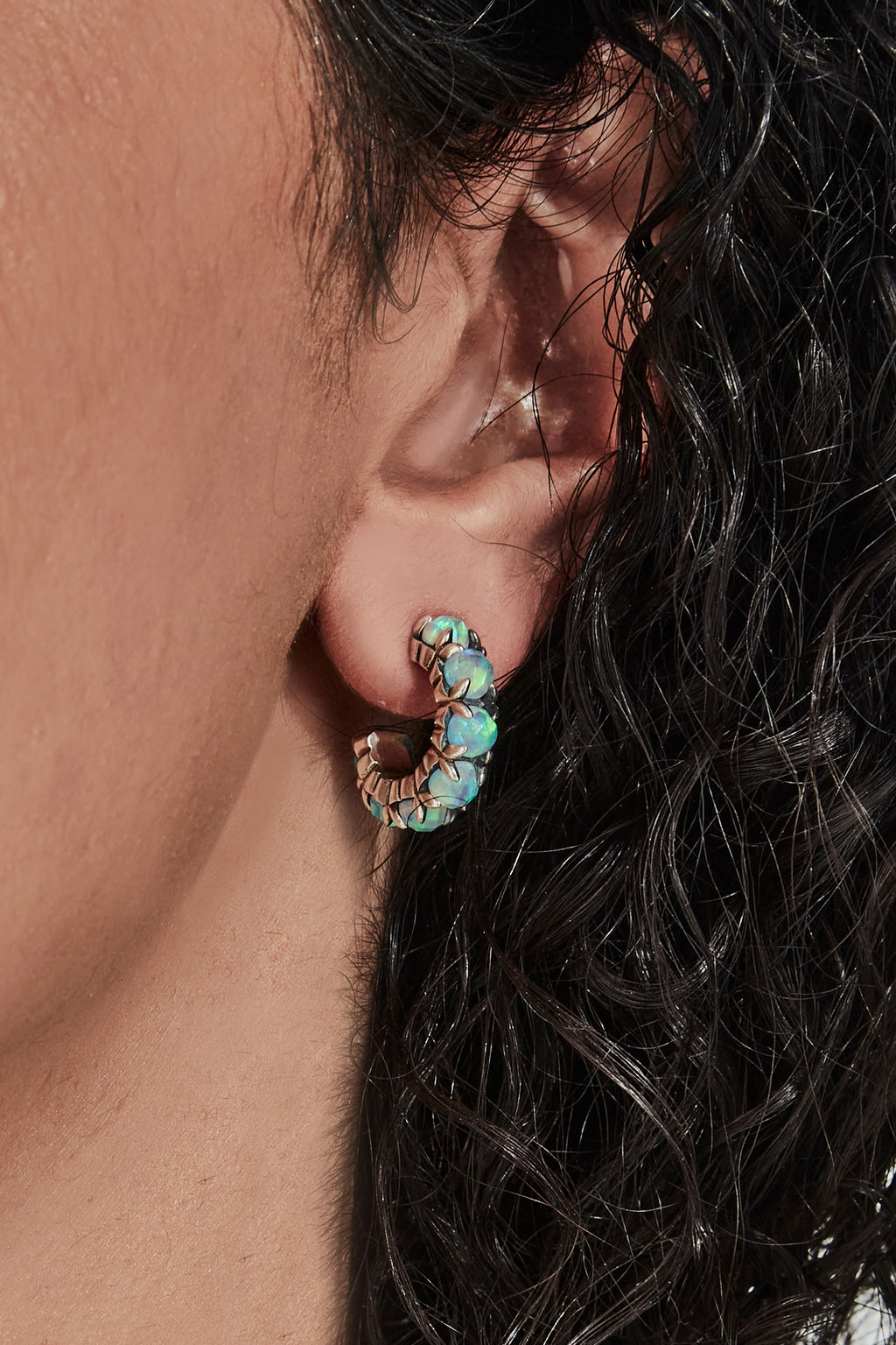 Stolen Girlfriend Halo cluster earrings opal