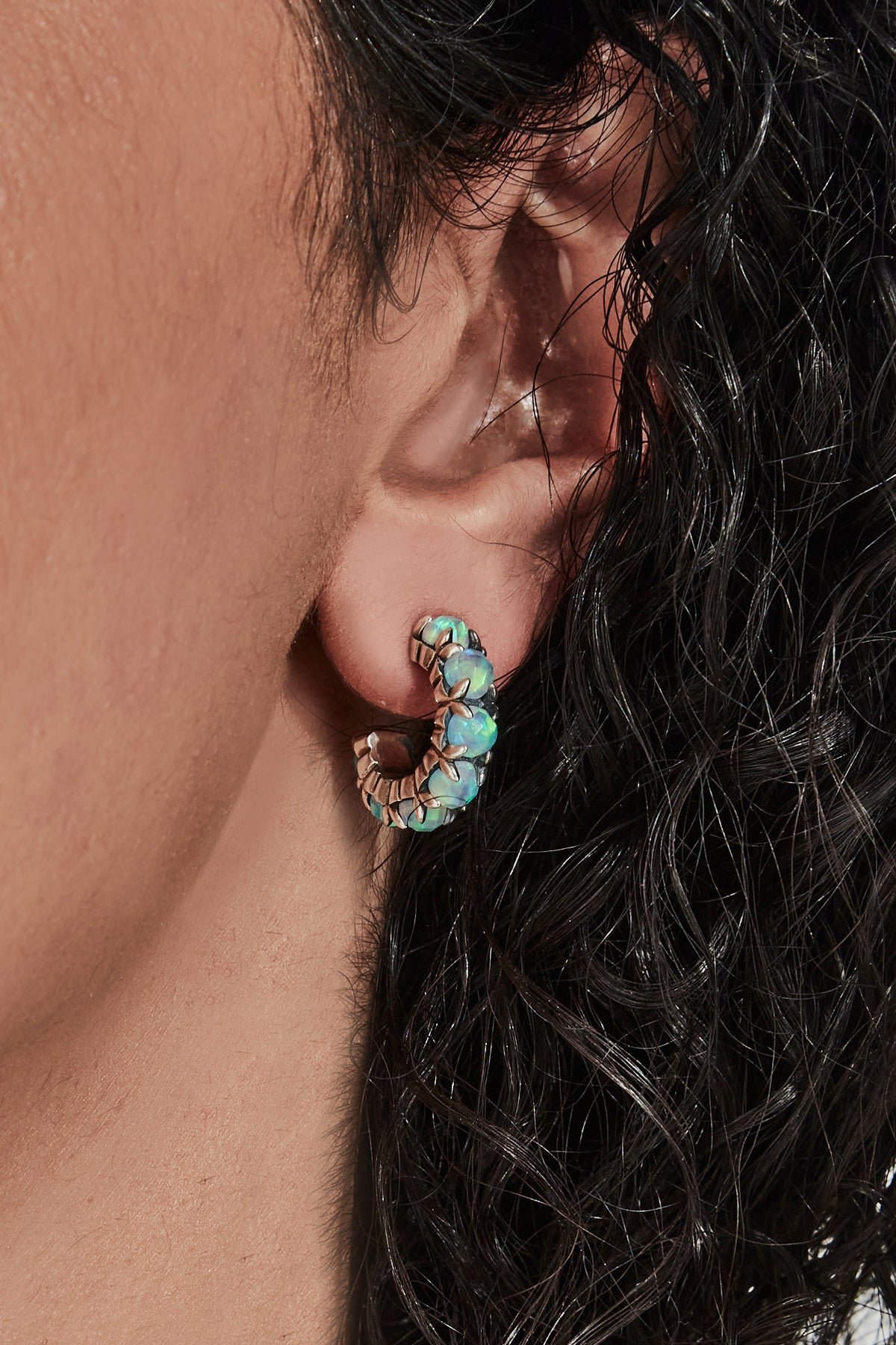 Stolen Girlfriend Halo cluster earrings opal