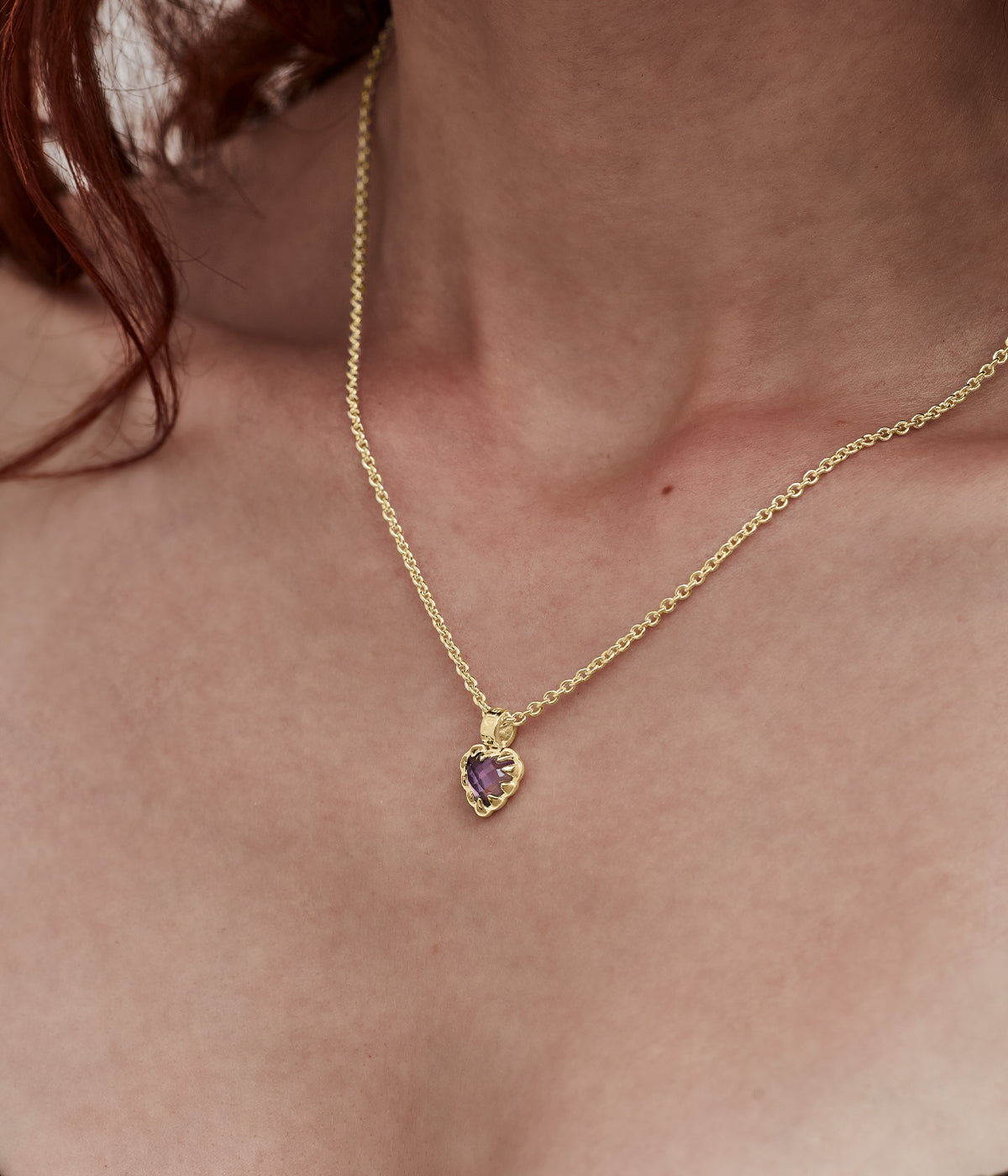 Mini Love Claw Necklace Mystic Quartz