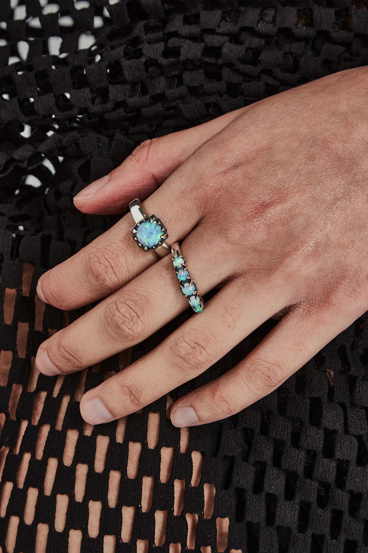 Stolen Girlfriend Baby claw ring opal