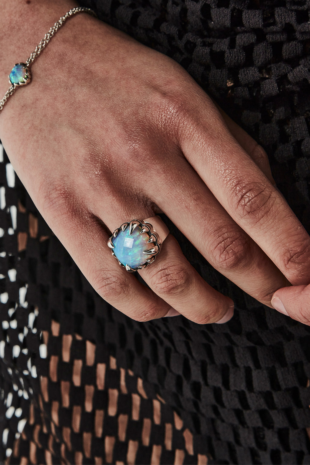 Stolen Girlfriend Claw ring opal