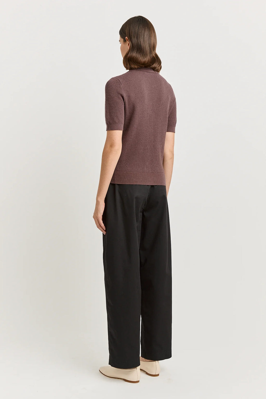 Grain Stitch Button Polo - Toorallie