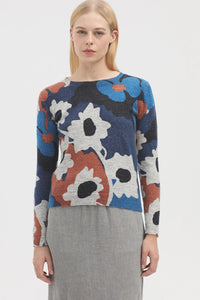 Printed City Flower Sweater