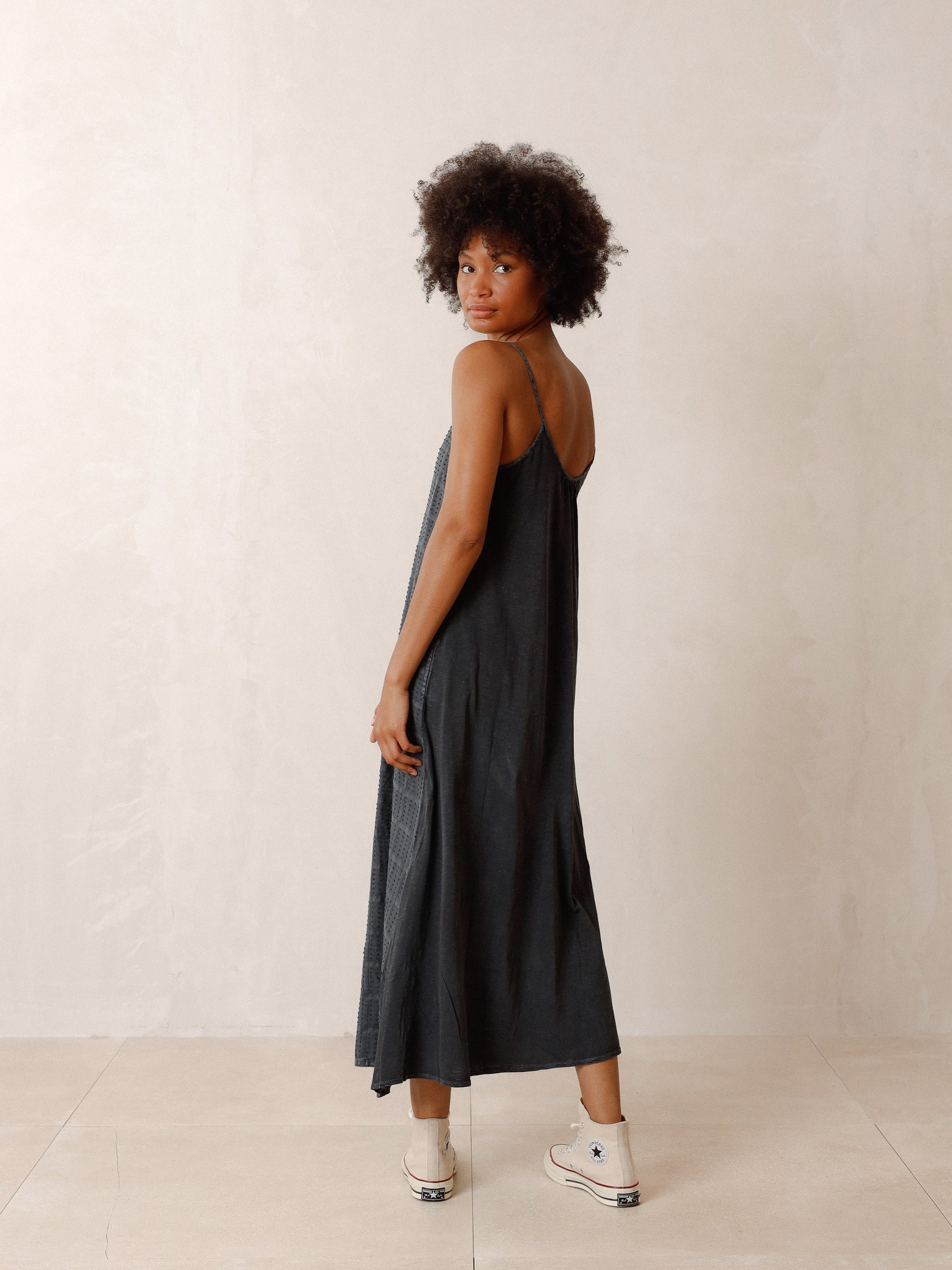 Texture Dress in Carbon