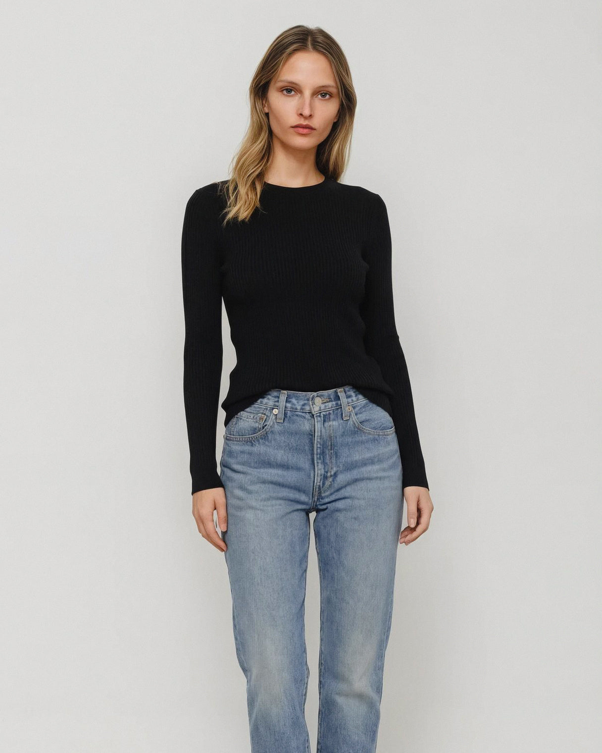 Vespa Ribbed LS Crew Alete