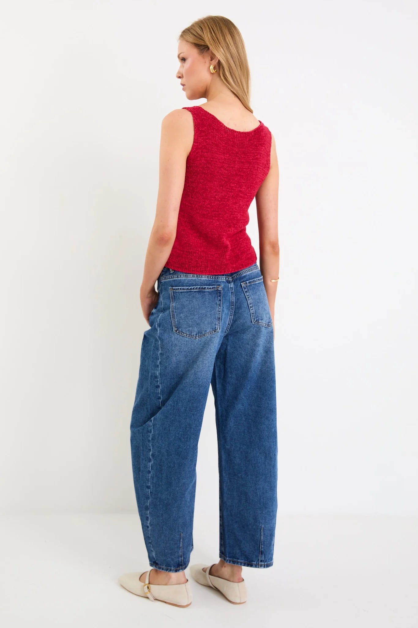 Atoll Cherry Red Sleeveless knit  Ivy + Jack