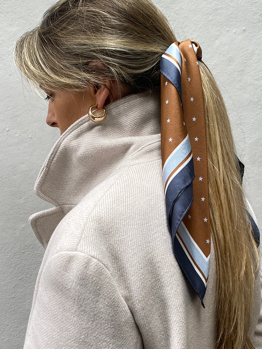 The Borey Silk Scarf. Dark Hampton