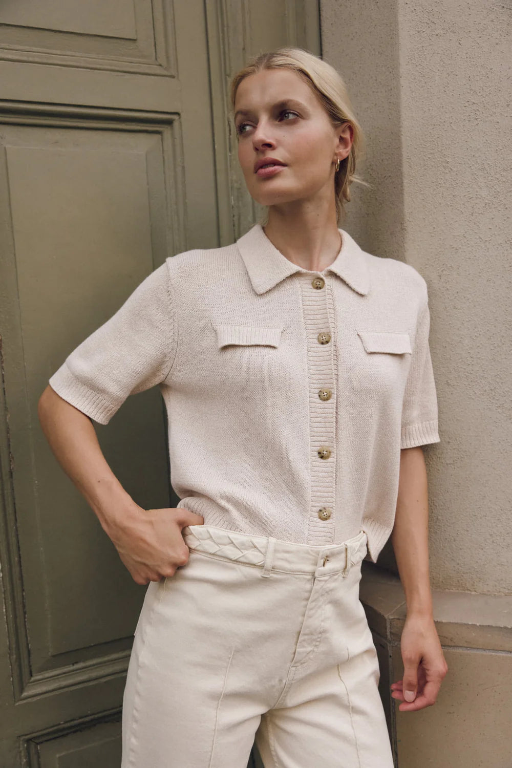 Flax Knit Top in Calico