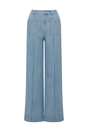 Ellie Pant in Chambray