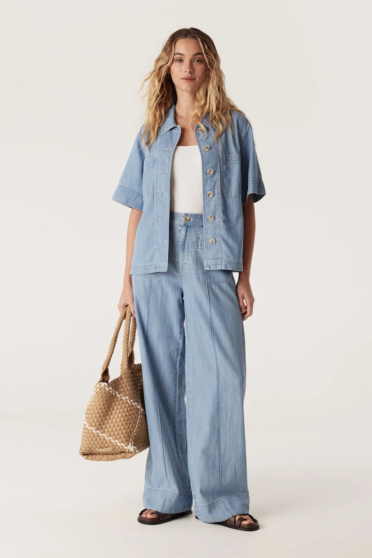 Ellie Pant in Chambray