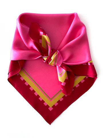 The Carter Petite Silk Scarf. Dark Hampton