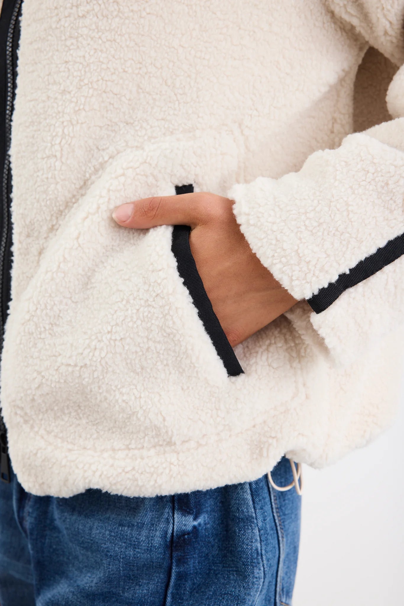 Chalet Taupe Sherpa Collard Jacket